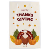 Sac Cadeau Moyen Happy Thanksgiving Autumn Pumpkin (Devant)