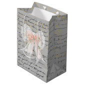 Sac cadeau moyen Harmonie Bow (Devant Angle)