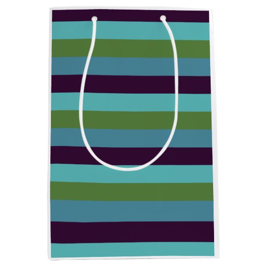 Sac Cadeau Moyen Harmonie côtière rayée (Devant)