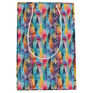Sac Cadeau Moyen Harmonie de fusion : Aquarelle colorée Batik Shibo