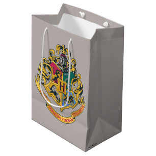 Sac Cadeau Moyen Harry Potter Blason de Poudlard - Couleurs