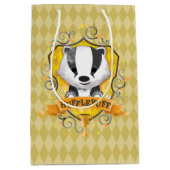 Sac Cadeau Moyen Harry Potter | Charme HUFFLEPUFF™ Crest (Devant)