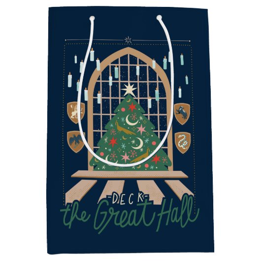Sac Cadeau Moyen Harry Potter | Deck the Great Hall (Devant)