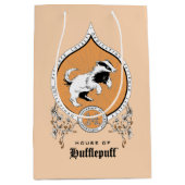 Sac Cadeau Moyen HARRY POTTER™ | Délicat croquis HUFLEPUFF™ Crest (Devant)