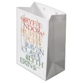 Sac Cadeau Moyen HARRY POTTER™ | Délicat Sketch HOGWARTS™ Maisons (Dos Angle)