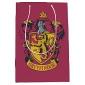 Sac Cadeau Moyen Harry Potter | Gryffindor Crest Gold et Rouge (Devant)