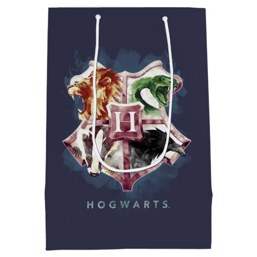 Sac Cadeau Moyen Harry Potter | HOGWARTS™ Crest Aquarelle (Dos)