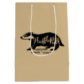 Sac Cadeau Moyen Harry Potter | HUFFLEPUFF™ Silhouette Typographie (Dos)