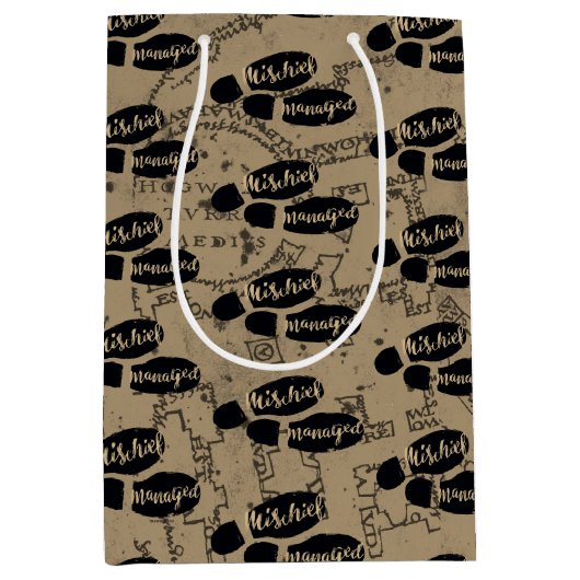 Sac Cadeau Moyen Harry Potter | MISCHIEF MANAGED™ Mappage Empreinte (Devant)