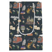 Sac Cadeau Moyen HARRY POTTER™ | Motif icônes (Dos)