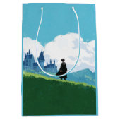 Sac Cadeau Moyen HARRY POTTER™ Surplombant le château HOGWARTS™ (Devant)