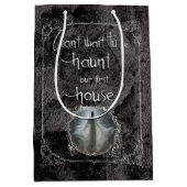 Sac Cadeau Moyen Haunt Notre Première Maison (Devant)