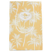 Sac Cadeau Moyen Hawaiian Palm Tree Silhouette Motif Gold ID1093 (Devant)