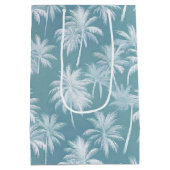 Sac Cadeau Moyen Hawaiian Palm Tree Silhouette Motif Turquoise ID10 (Dos)