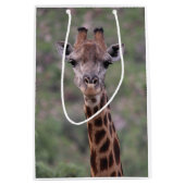 Sac Cadeau Moyen Headshot de girafe (Devant)