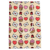 Sac Cadeau Moyen Hearts and Cupcakes Wrapping Paper (Dos)