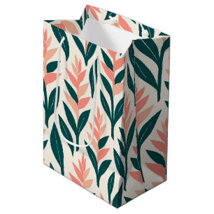 Sac Cadeau Moyen heliconia impression hawaïenne