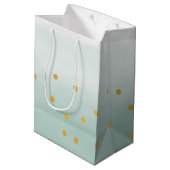 Sac Cadeau Moyen Hello Gold Mint Confetti Ombre (Dos Angle)