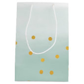 Sac Cadeau Moyen Hello Gold Mint Confetti Ombre (Dos)