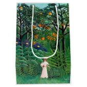 Sac Cadeau Moyen Henri Rousseau - Une femme marche dans une forêt e (Dos)