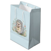 Sac Cadeau Moyen Hérisson mignon avec lanterne (Dos Angle)