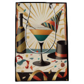 Sac Cadeau Moyen Heure Cocktail Mi-Siècle - Nouvel An (Devant)