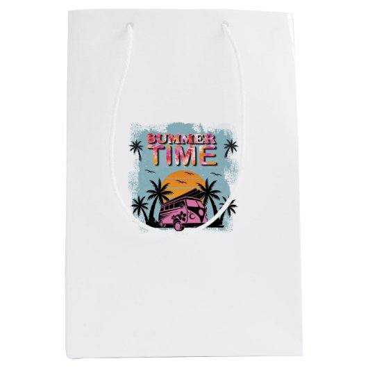 Sac Cadeau Moyen Heure d'été (Devant)