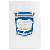 Sac Cadeau Moyen Heureux de servir grec NYC Diner Coffee Cup Cadeau (Devant)