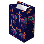 SAC CADEAU MOYEN HEUREUX DIWALI INDIA INDIAN ELEPHANT MANDALA (Devant Angle)