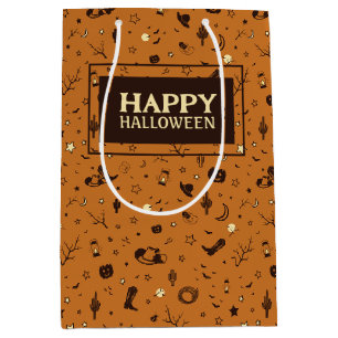 Sac Cadeau Moyen heureux motif halloween
