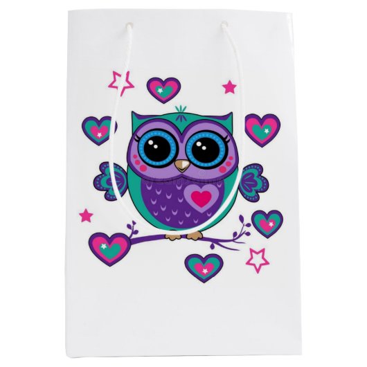 Sac Cadeau Moyen Hibou (Devant)