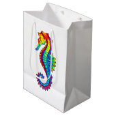 Sac Cadeau Moyen Hippocampe polygonal arc-en-ciel (Devant Angle)