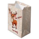 Sac Cadeau Moyen Ho-Ho-Ho ! C'est un renne (Devant Angle)