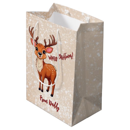 Sac Cadeau Moyen Ho-Ho-Ho ! C'est un renne (Dos Angle)