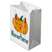 Sac Cadeau Moyen Hocus pawcus Halloween citrouille ginger cat magie (Devant Angle)