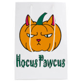 Sac Cadeau Moyen Hocus pawcus Halloween citrouille ginger cat magie (Dos)