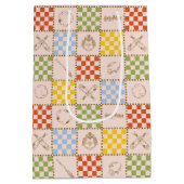 Sac Cadeau Moyen HOGWARTS™ QUIDDITCH™ Team Checker Pattern (Dos)