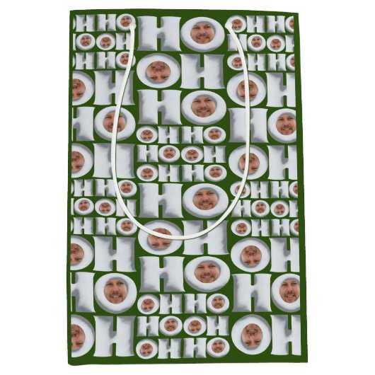 Sac Cadeau Moyen HoHoHo ! Don de MOI ! Votre papier d'enveloppement (Devant)