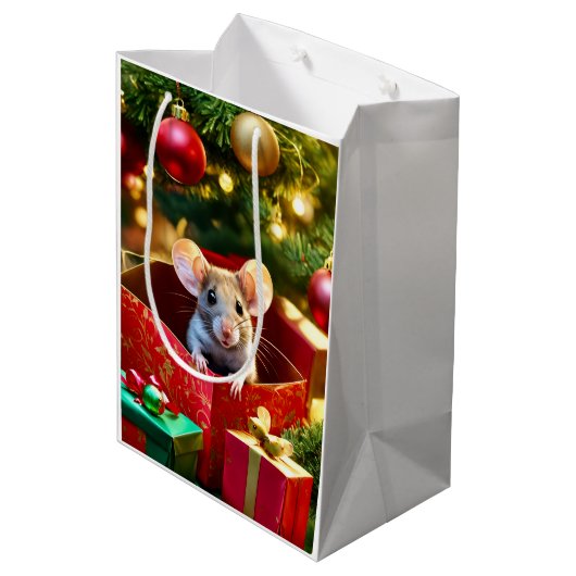 Sac Cadeau Moyen Holiday Blessings Mouse Christmas Gift Bags (Dos Angle)