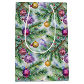 Sac Cadeau Moyen Holiday Christmas Tree Ornaments (Devant)