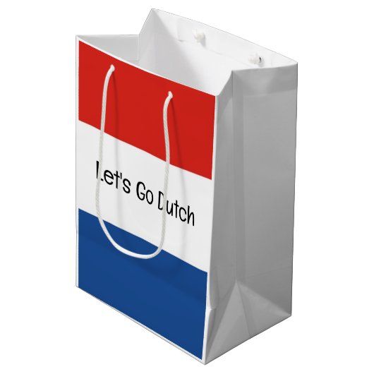 Sac Cadeau Moyen Holland Netherlands Dutch Flag Design (Devant Angle)