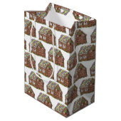 Sac Cadeau Moyen Home Sweet Home Gingerbread Maison Vacances (Dos Angle)