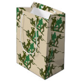 Sac Cadeau Moyen Hommes d'action de l'Armée verte (Dos Angle)