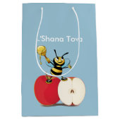Sac Cadeau Moyen Honeybee Apple Rosh HaShana (Devant)