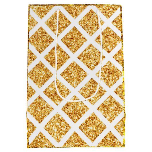 Sac Cadeau Moyen Honeypeb Gold Parties scintillant Boho Collection (Dos)