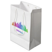 Sac Cadeau Moyen Horizon de Chicago d'arc-en-ciel (Dos Angle)