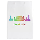 Sac Cadeau Moyen Horizon de Nashville d'arc-en-ciel (Devant)
