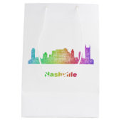 Sac Cadeau Moyen Horizon de Nashville d'arc-en-ciel (Dos)