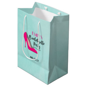 Sac Cadeau Moyen Hot rose Stiletto High Heure Bachelorette Party