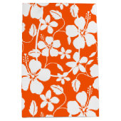 SAC CADEAU MOYEN HULA HAÏIENNE (HIBISCUS) ORANGE (Devant)